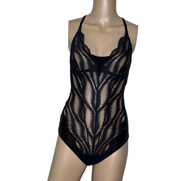 NWT Wolford Esmeralda String Body Black 6 C-cup - Picture 7 of 16